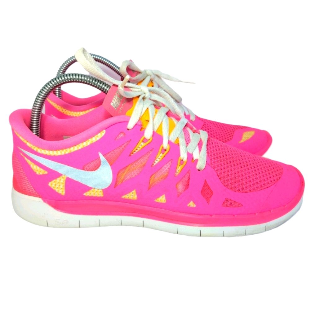 Nike Free 5.0 Athletic Shoes Pink Youth Size 7
